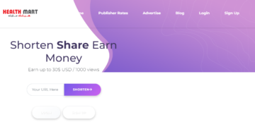 HealthMart.Link Review – Earn Money By Shortening URLS (Up To $20 Per 1000 Views) Accepts Faucets